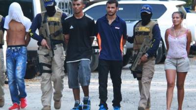 A los supuestos miembros de la mara Salvatrucha (MS) los capturaron en el sector Lomas del Carmen.