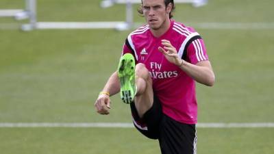 Gareth Bale, durante el entrenamiento efectuado este viernes en Valdebebas. Foto EFE