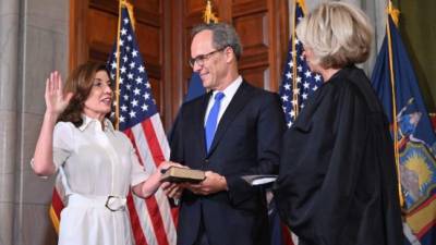 Kathy Hochul toma las riendas de la capital económica de Estados Unidos./AFP.