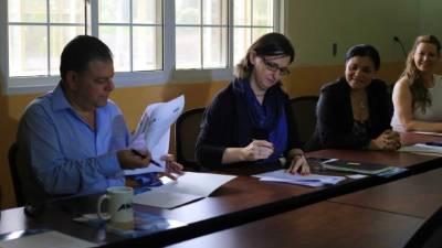Daniel Aguilar, presidente de la Andi, y Svenja Paulino, de la GIZ, en el acto. Foto: Melvin Cubas