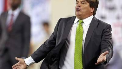 Miguel Herrera, durante el partido contra Costa Rica. Foto EFE