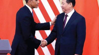 El presidente de EE.UU., Barack Obama, y su par chino, Xi Jinping, ofrecieron una conferencia de prensa conjunta en Beijing.