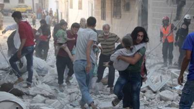 De marzo de 2011 a la fecha han muerto 350 mil sirios, desplazados 9 millones y 5 millones son refugiados. Fotos: AFP/Omar haj kadour