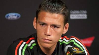 El jugador Héctor Moreno en una rueda de prensa con su selección. EFE/Archivo