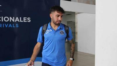Auzmendi en su llegada a Honduras tras su debut en la Copa Centroamericana 2023 ante el Verdes. FC.