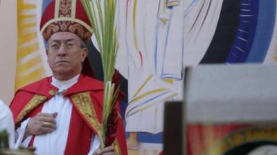 El cardenal Rodríguez durante la homilía en Tegucigalpa. Foto de archivo.