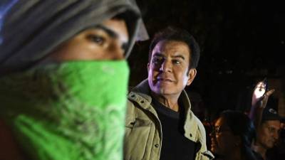 Salvador Nasralla reapareció ayer en la toma.