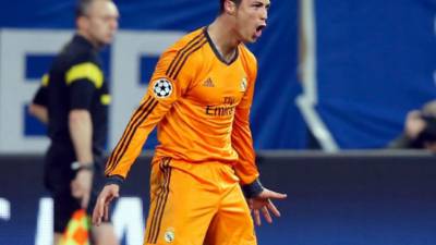 Cristiano Ronaldo celebrando su segundo gol ante el Schalke 04.