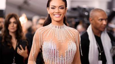 La modelo y actriz Zuleyka Rivera movió sus caderas al ritmo de 'Despacito' durante el show de Luis Fonsi y Daddy Yankee.// Christopher Polk/Getty Images for NARAS/AFP
