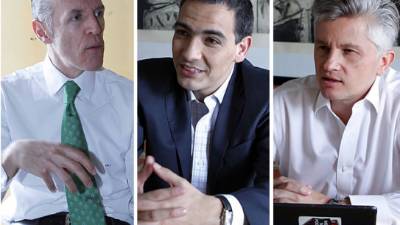 Heriberto Murrieta, Alejandro de la Rosa y John Sutcliffe, de ESPN.