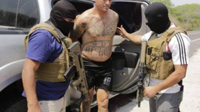 Foto de archivo de un pandillero capturados por las autoridades hondureñas.