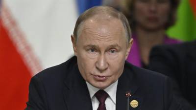 El presidente de Rusia, Vladimir Putin, durante la cumbre de los BRICS.