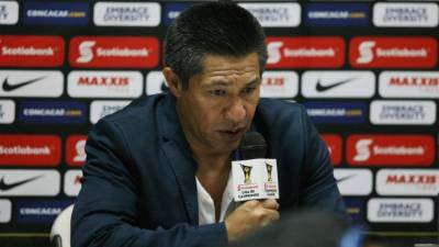 Ignacio Ambriz en la rueda de prensa tras el duelo entre americanistas y azules.