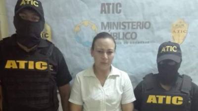 Ana Julia Galindo fue capturada por agentes de la Atic en San Pedro Sula.