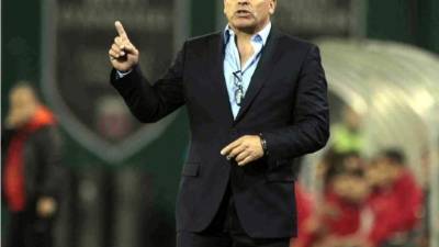 Luis Fernando Suárez, durante el partido contra Turquía.