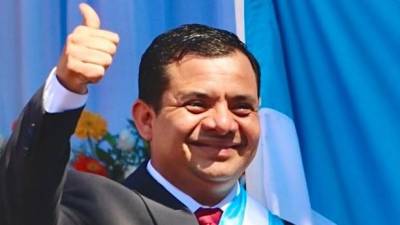 Pedro Escalante Campos, alcalde del municipio de Gracias, Lempira (Honduras), durante su toma de posesión el 27 de enero de 2022.