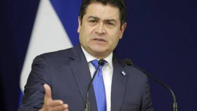 En la imagen un registro del presidente de Honduras, Juan Orlando Hernández. EFE/Archivo