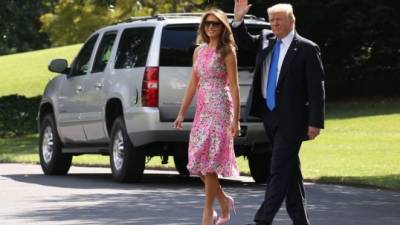 La primera dama estadounidense, Melania Trump reapareció en Washington D.C. para acompañar a su esposo, el presidente Donald Trump, a un evento del partido Republicano en Ohio.