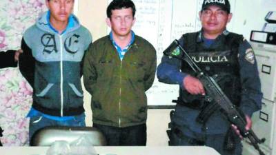 Estos son los dos jóvenes capturados en Taulabé, Comayagua.