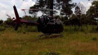 El helicótero Bell 412 sería de origen guatemalteco.