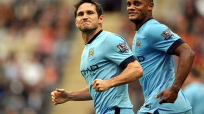 Frank Lampard marcó uno de los goles del Manchester City ante el Hull City.