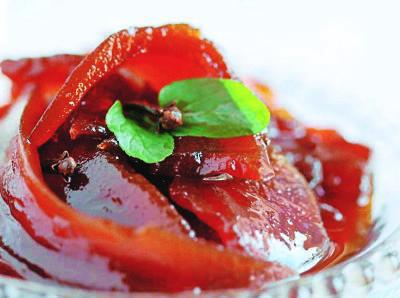 Papaya verde en miel