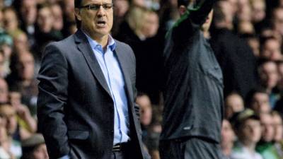 'Tata' Martino, durante el partido contra el Celtic.