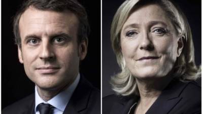 Emmanuel Macron y Marine Le Pen buscan la presidencia de Francia. Foto: AFP