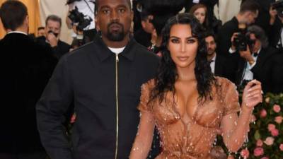 Kanye West y Kim Kardashian. Foto: AFP/Archivo