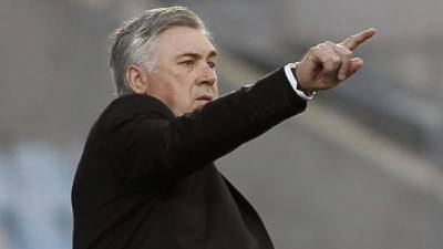 Carlo Ancelotti dirige al Real Madrid contra el Getafe.