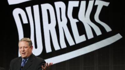 FILE - In this Jan. 13, 2012 file photo, Former Vice President Al Gore, Current TV Chairman and Co-Founder, participates in the Television Critics Association Winter Press Tour in Pasadena , Calif. Al-Jazeera, the Pan-Arab news channel that has struggled to win space on American cable television, has acquired Current TV, Gore confirmed Wednesday, Jan. 2, 2013. (AP Photo/Danny Moloshok, File)