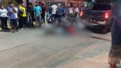 Vista del accidente en San Lorenzo, Honduras.