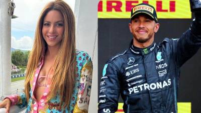 Shakira y Lewis Hamilton