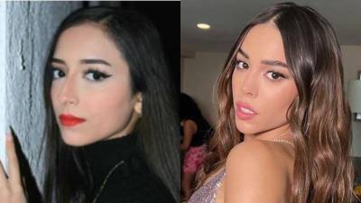 La joven fallecida Debanhi Escobar y la cantante y actriz mexicana Danna Paola.