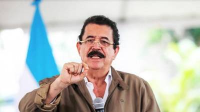 El expresidente de Honduras José Manuel Zelaya Rosales durante un evento público.