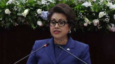Rebeca Ráquel Obando durante la instalación de la cuarta legislatura en el Congreso Nacional.