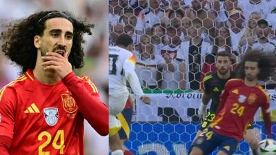 La mano de Curucurella fue en el primer tiempo extra de los cuartos de final de la Eurocopa 2024 ante Alemania.