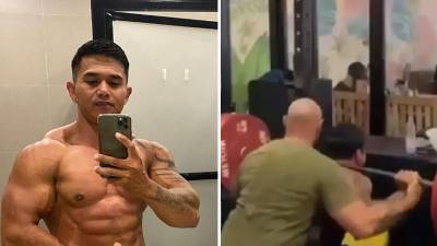 El joven fisicoculturista se encontraba haciendo ejercicio en un gimnasio en Indonesia y perdió la vida tras un espeluznante accidente.