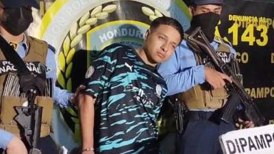 Fotografía de la captura de Gerson Alberto Cabrera Lara, alias “El Risueño”.