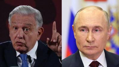 El presidente de México, Andrés Manuel López Obrador, y el presidente de Rusia, Vladimir Putin.