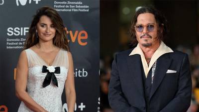 Combo de fotografías de archivo que muestran a la actriz española Penélope Cruz y el estadounidense Johnny Depp.
