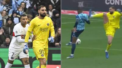 La terrible patada de Donnarumma en la cara de un rival y su expulsión