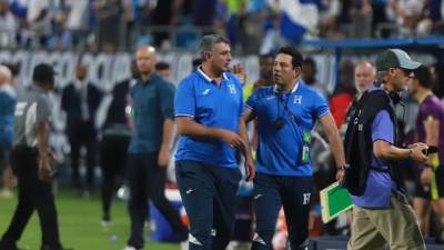 Diego Vázquez tras finalizar el partido entre Honduras ante Haití.