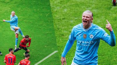 Erling Haaland se reencontró con el gol y marcó un doblete para el triunfo del Manchester City 2-0 contra el Everton.