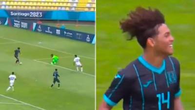David Ruiz marcó su primer gol con la Sub-23 de Honduras en los Juegos Panamericanos 2023 de Chile.