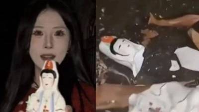 La influencer china Jiang Xiaorou murió a los 24 años después de protagonizar un video en el que destruyó una estatua de Guanyin, una figura del budismo conocida como la Diosa de la Misericordia, como parte de un reto para poner a prueba las creencias relacionadas con la superstición.