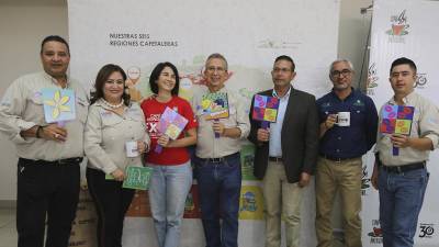 Representantes de USAID - Agronegocios Sostenibles y del IHCAFE durante el lanzamiento oficial de “Café de Honduras - International Expo”.