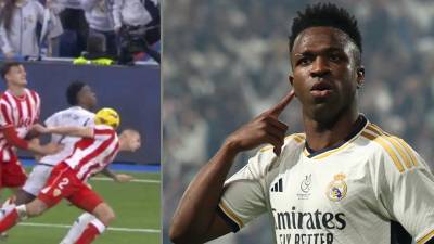 La acción fue la tercera de las tres polémicas del partido que acabó con victoria del Real Madrid por 3-2 frente al Almería.