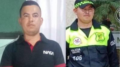 Fotos en vida de Javier Antonio López Cardona, el policía municipal que murió este jueves en El Progreso.