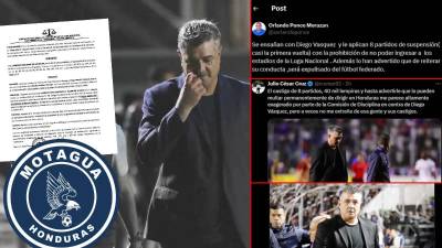 La reacción de la prensa deportiva y periodistas tras conocer la sanción de ocho partidos que la Comisión de Disciplina le aplicó a Diego Vázquez tras los incidentes en la Gran Final Olimpia-Motagua y por sus polémicas declaraciones.